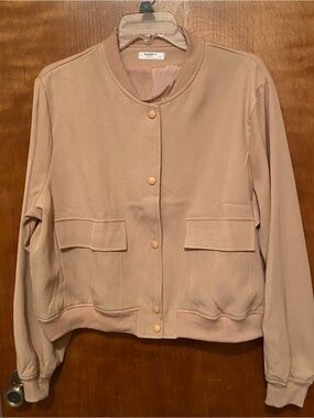 NWOT Camel Bomber Jacket